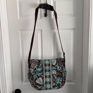 Vera Bradley Jave Blue Floral Computer Briefcase Messenger Bag RETIRED